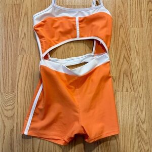 Orange and White Tiger Friday Unitard